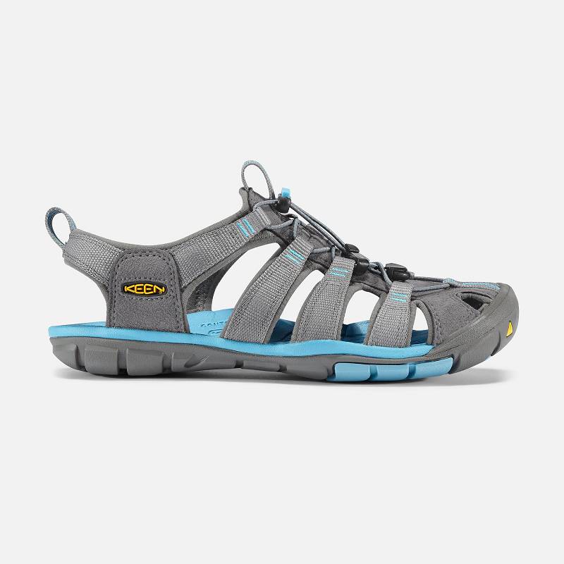 Keen Clearwater CNX Trekkingsandalen Damen DE-83079 Gargoyle/Norse Blue - Keen Damenschuhe Grau